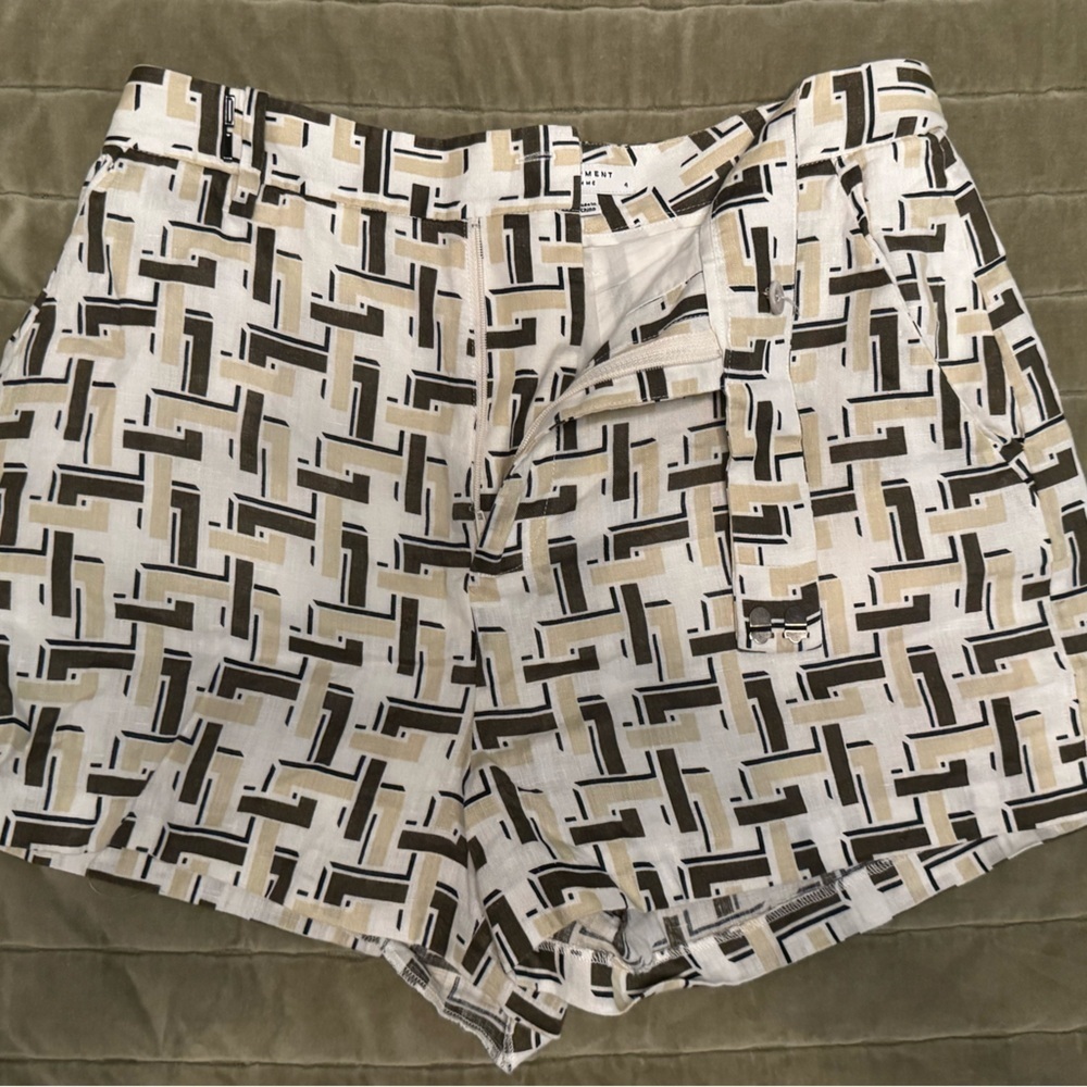 equipment high waisted linen shorts